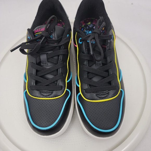 SKECHERS TOKIDOKI Womens 6.5 Shoes Upbeats RHYTHM Black Multi Sneakers - Picture 2 of 11